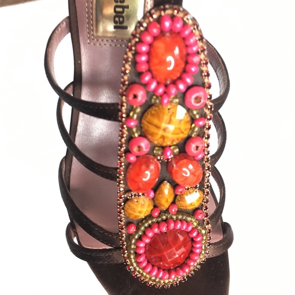 New Unworn Luxury Rebel Jewelled Shoes Size 7 /8 - Picture 3 of 6